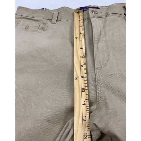 Gloria Vanderbilt Amanda Jeans Women Size 18 Tan Denim Tapered Leg High Rise Mom - Picture 11 of 14